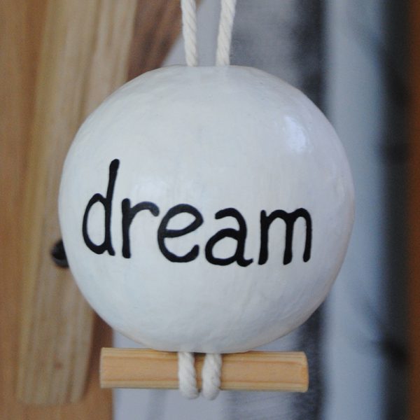 Christmas Decoration Black and White with text 'Dream'