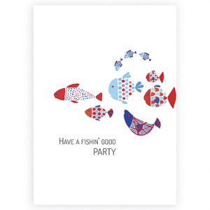 Kaartje feest Have a Fishin' Great Party