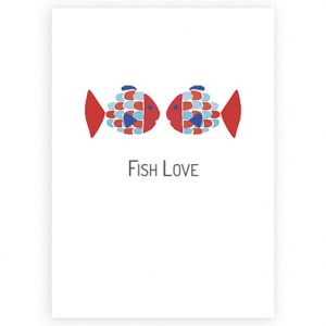 Een kaartje voor je lief, vriend(in), twee visjes