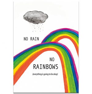 Kaartje No Rain No Rainbows