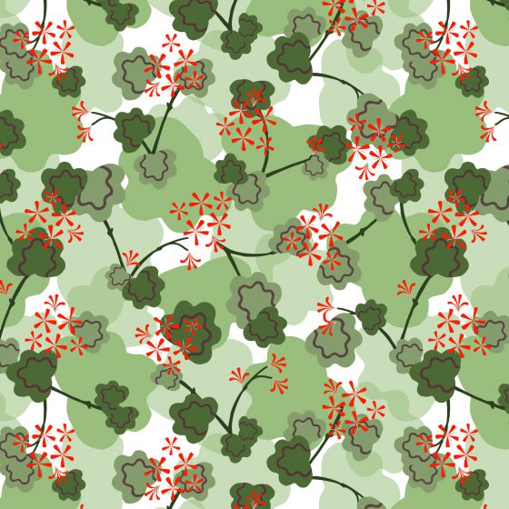 Bloemenprint geranium surface design