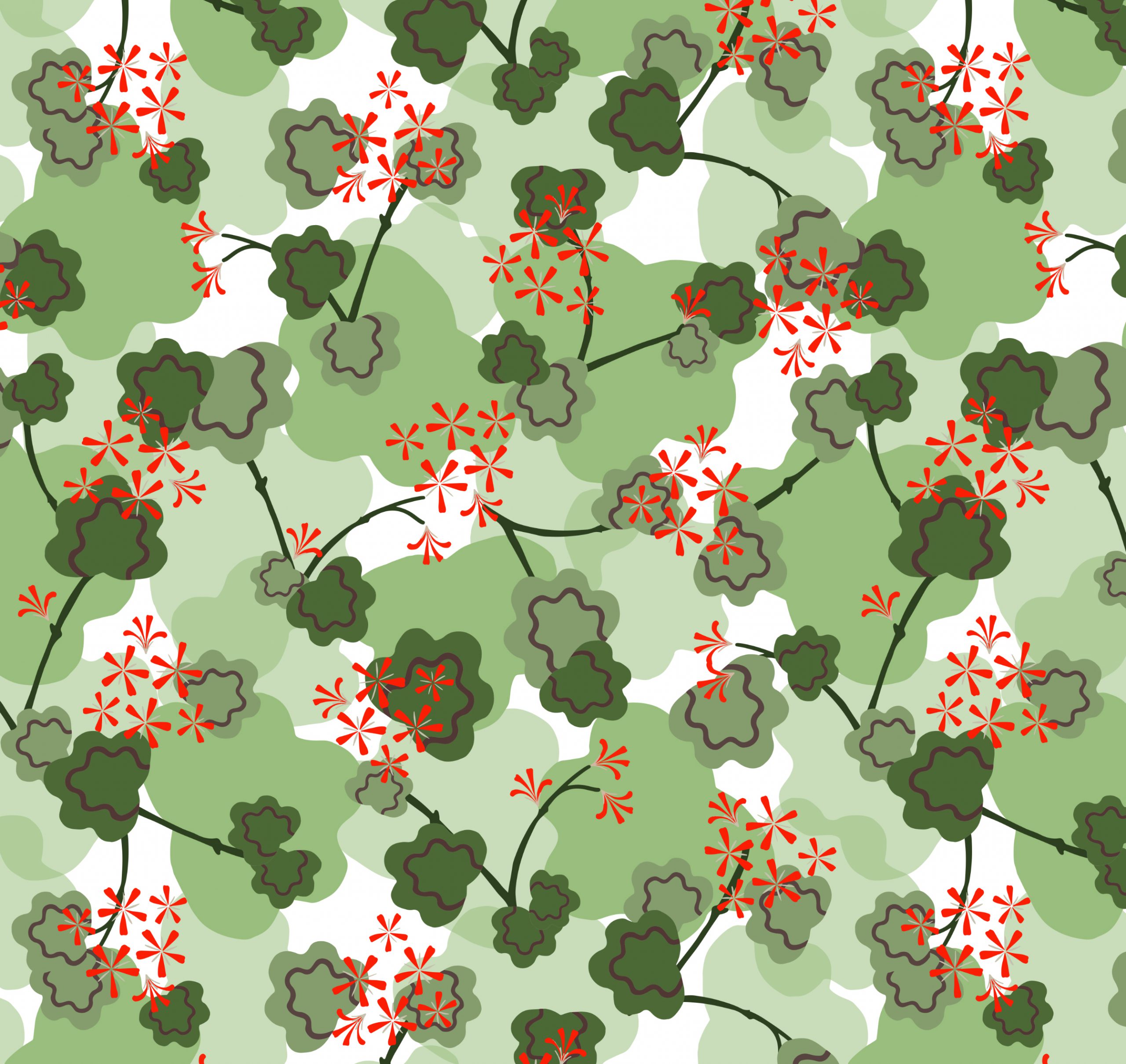Bloemenprint geranium surface design