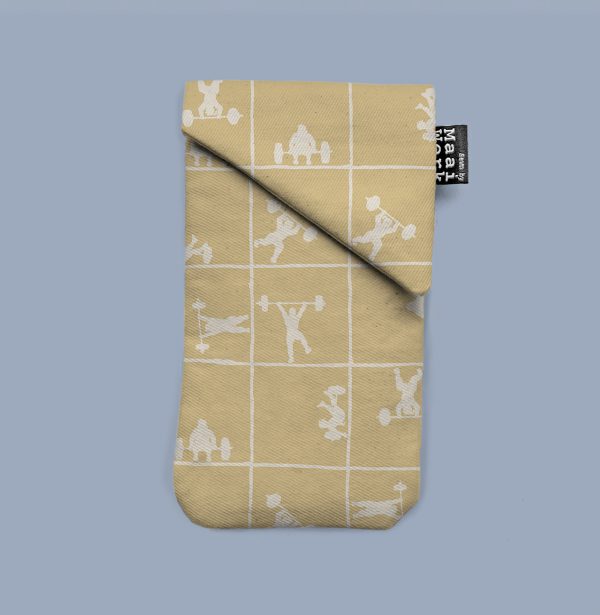 Telefoonhoesje Flex Your Muscles beige met finesses