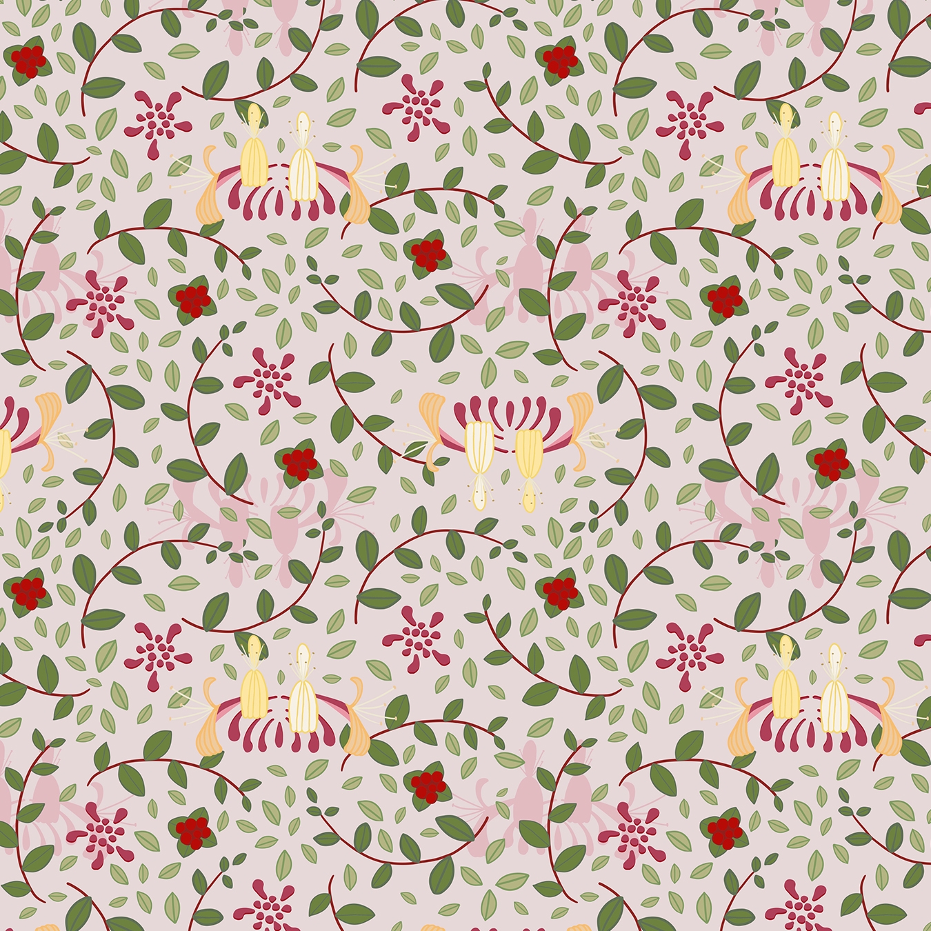 Bloemenprint kamperfoelie originele surface print