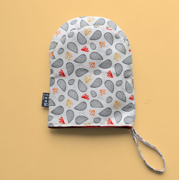 Ovenwant met biokatoen abstracte originele print
