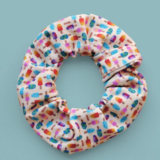 Duurzame scrunchie met ijsjesprint