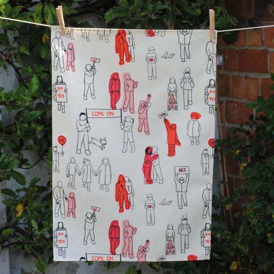 Keukenhanddoek of theedoek 'Good Trouble' per stuk